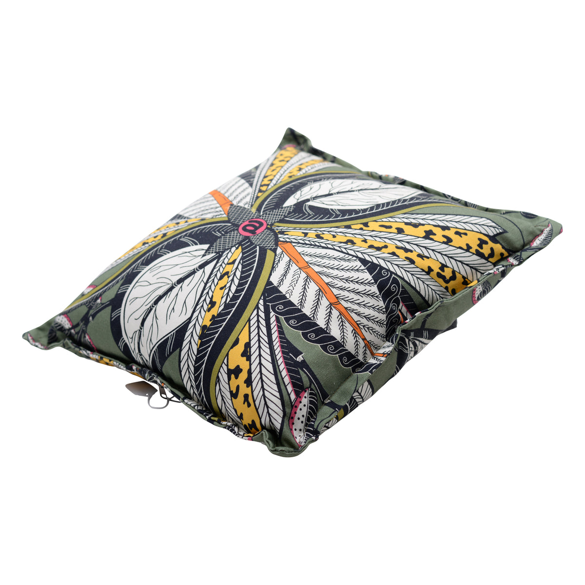 Hippo Flower Swamp Ochre Linen Pillow