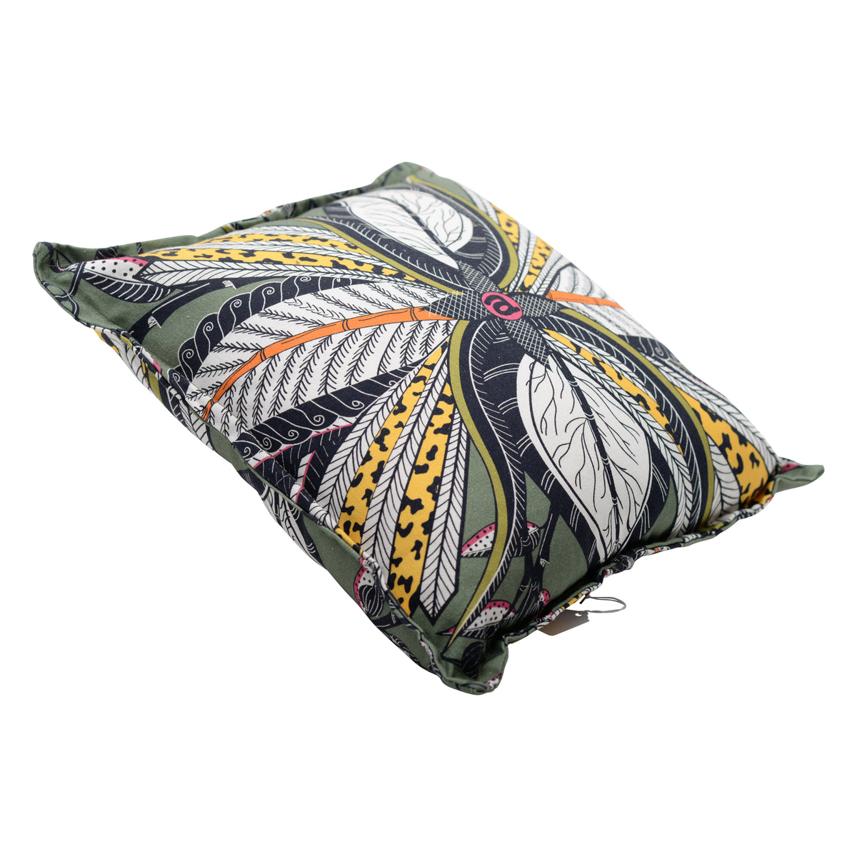 Hippo Flower Swamp Ochre Linen Pillow