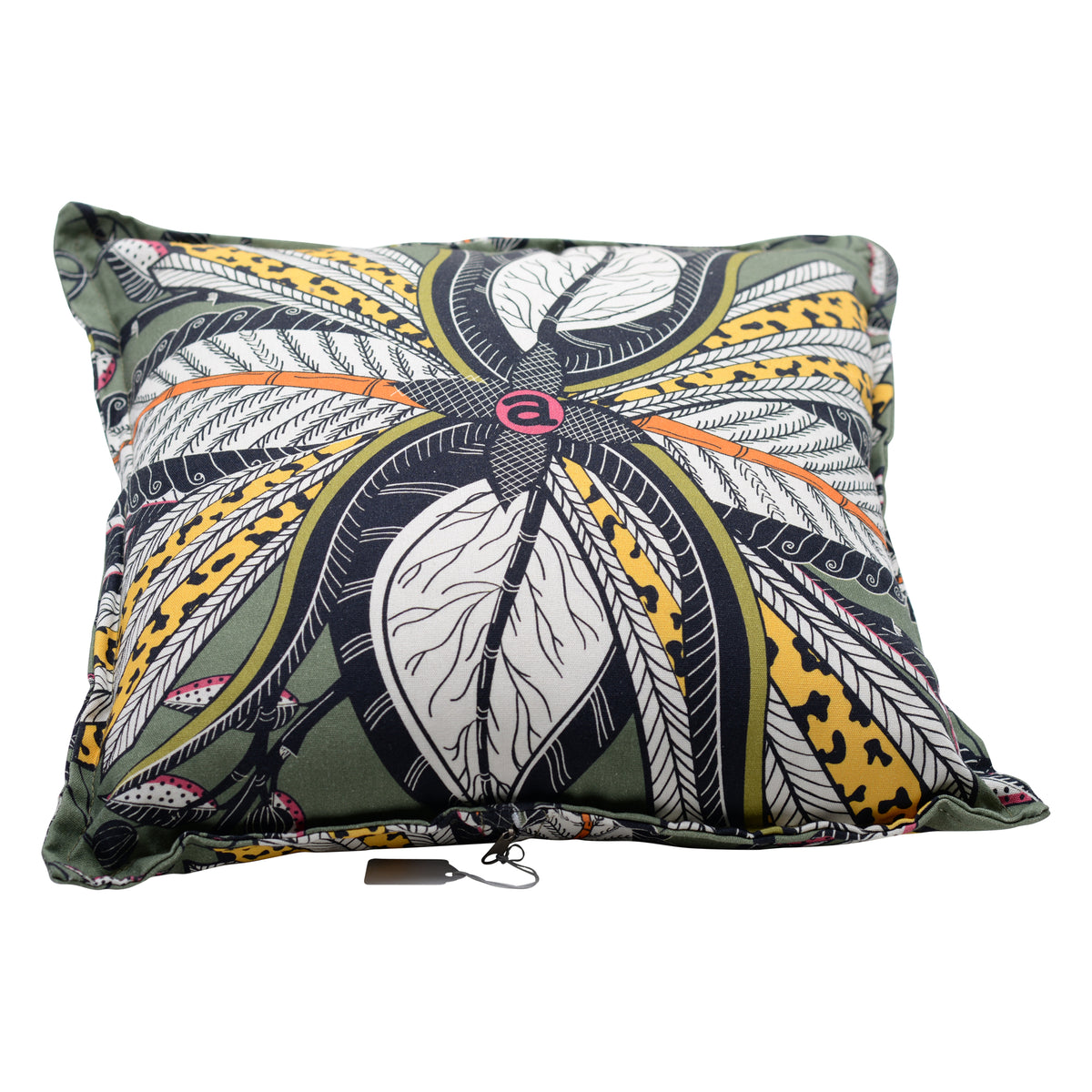 Hippo Flower Swamp Ochre Linen Pillow