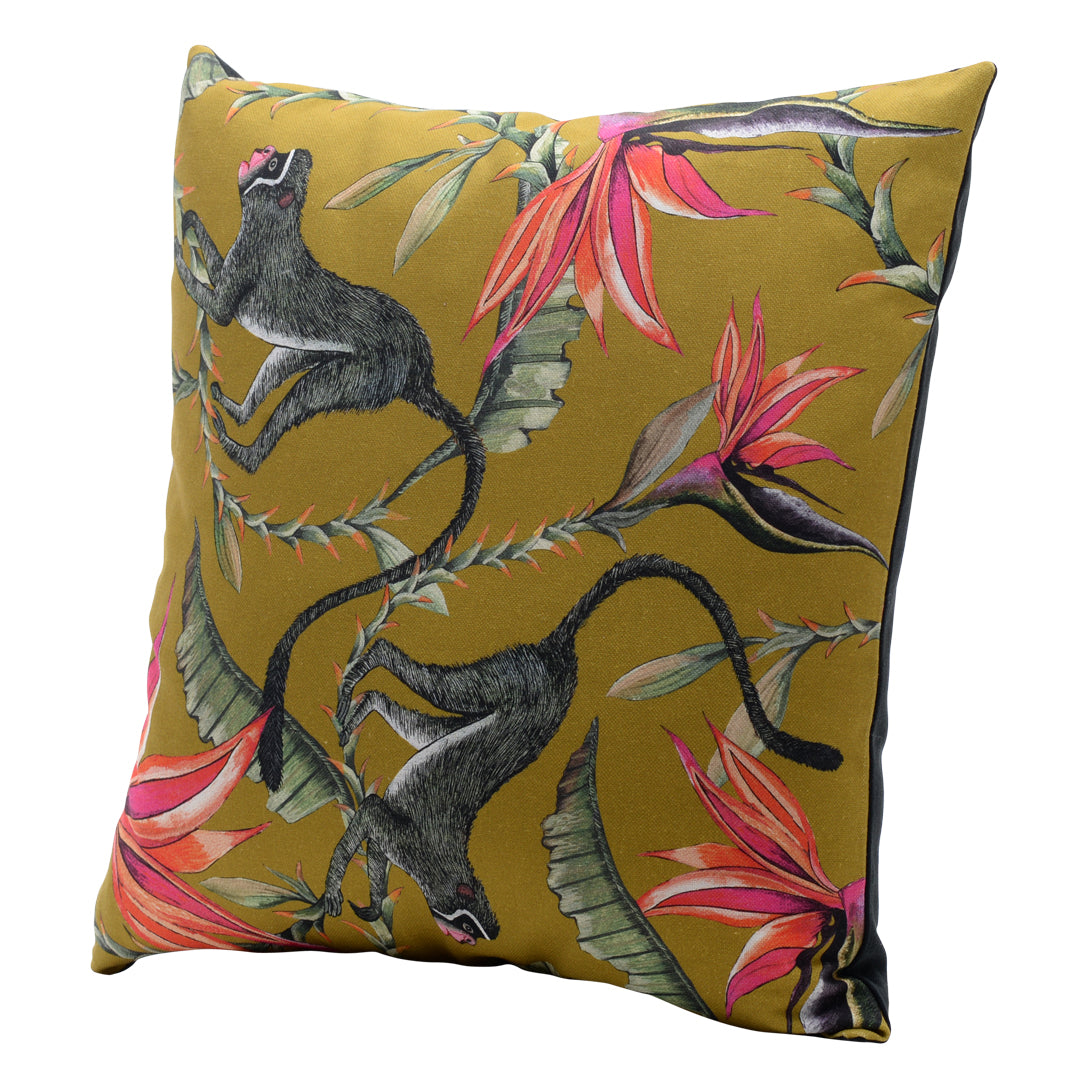 Monkey Paradise Swamp Cotton Pillow