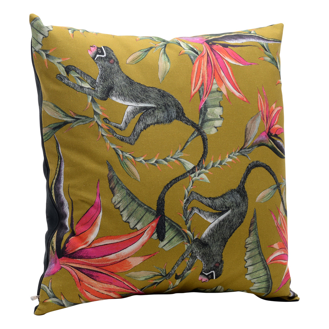 Monkey Paradise Swamp Cotton Pillow