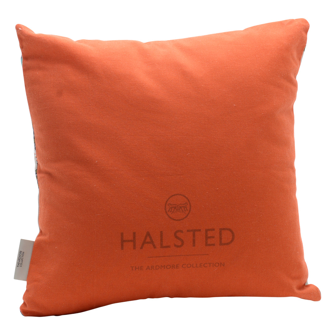 Protea Field Kingfisher Orange Linen Pillow