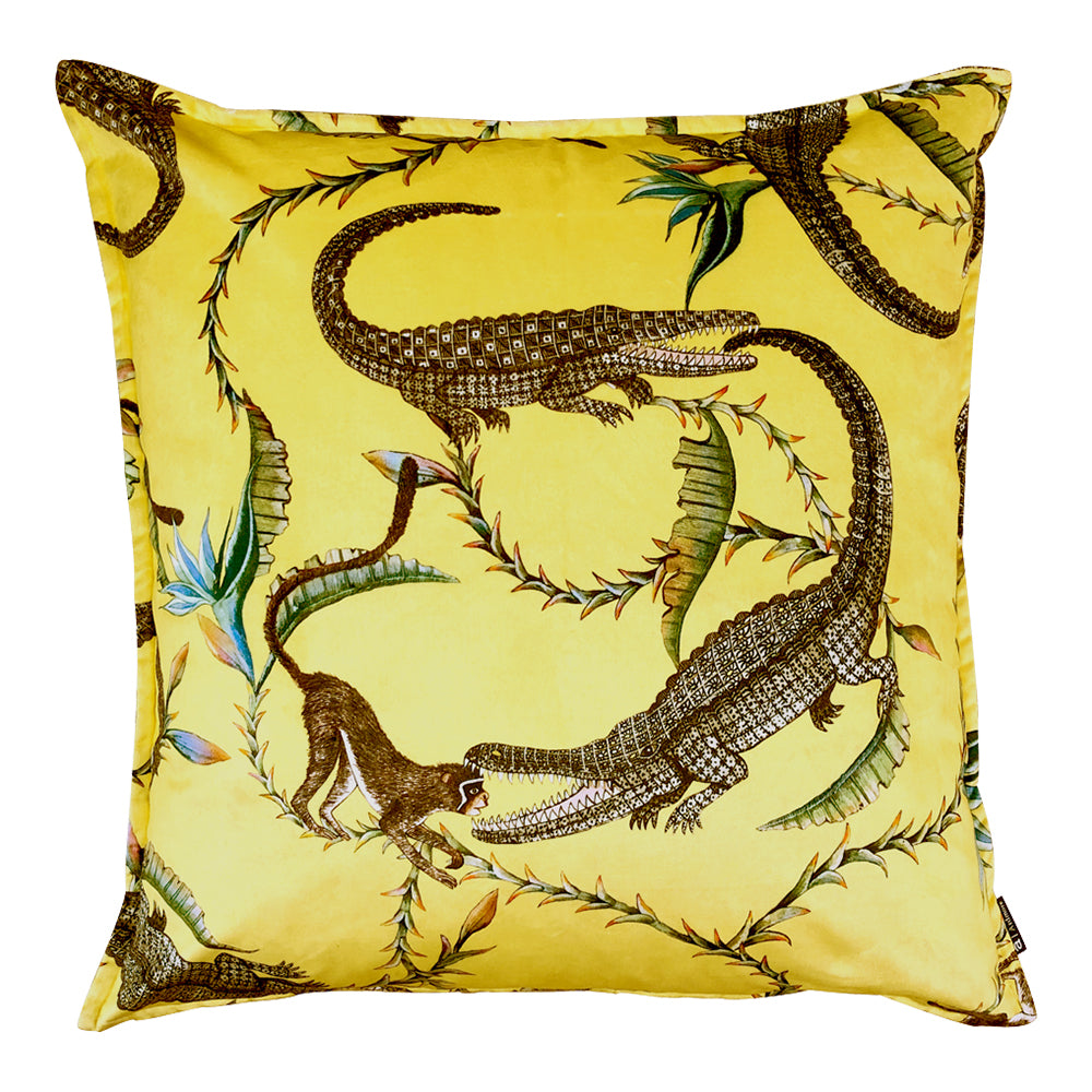River Chase Delta Velvet Pillow