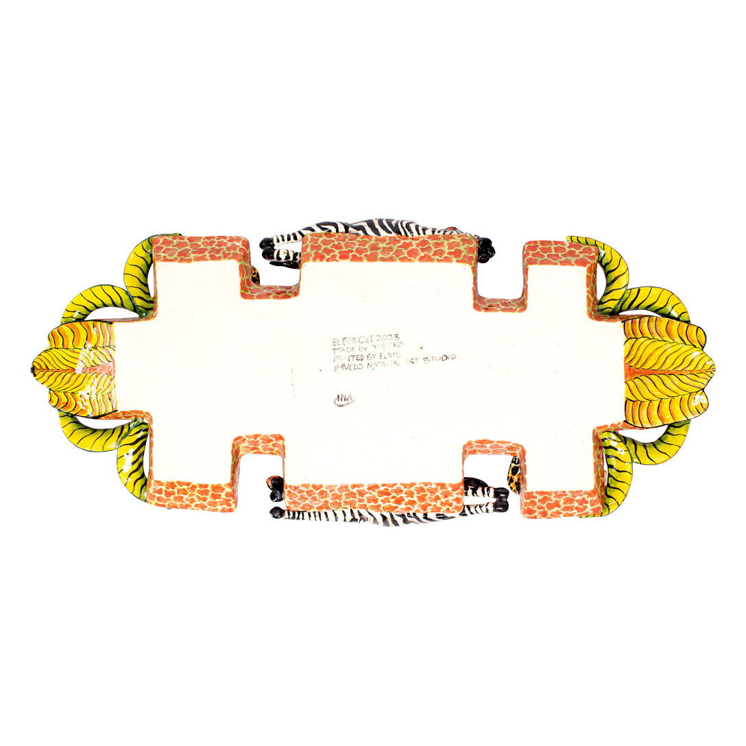 Zebra leopard tray.