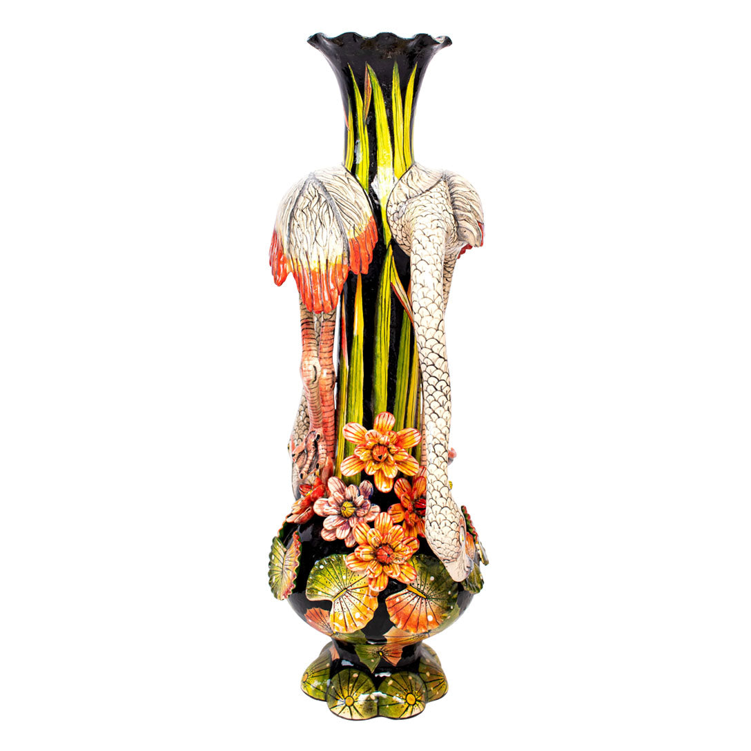 Flamingo vase