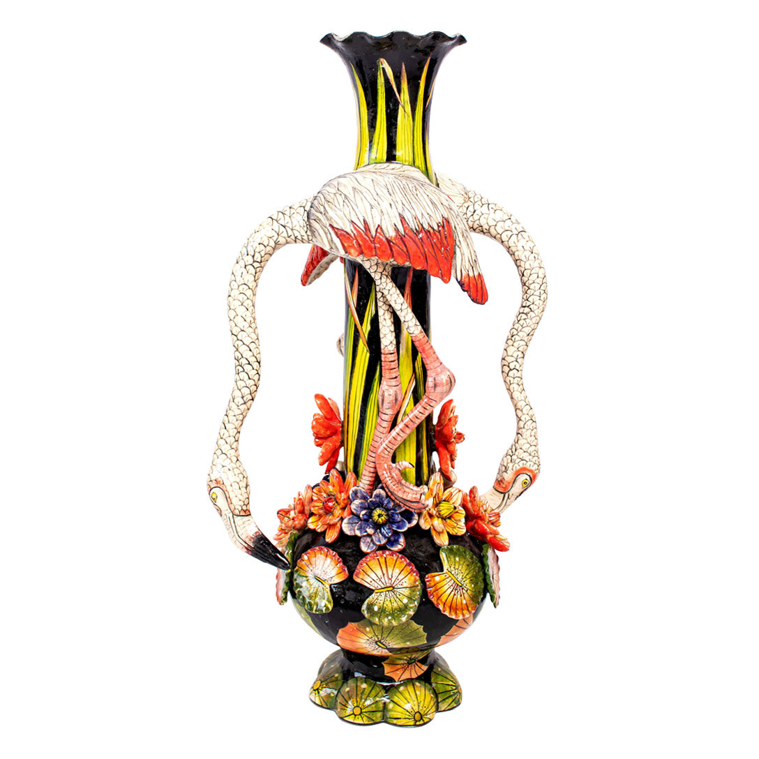 Flamingo vase