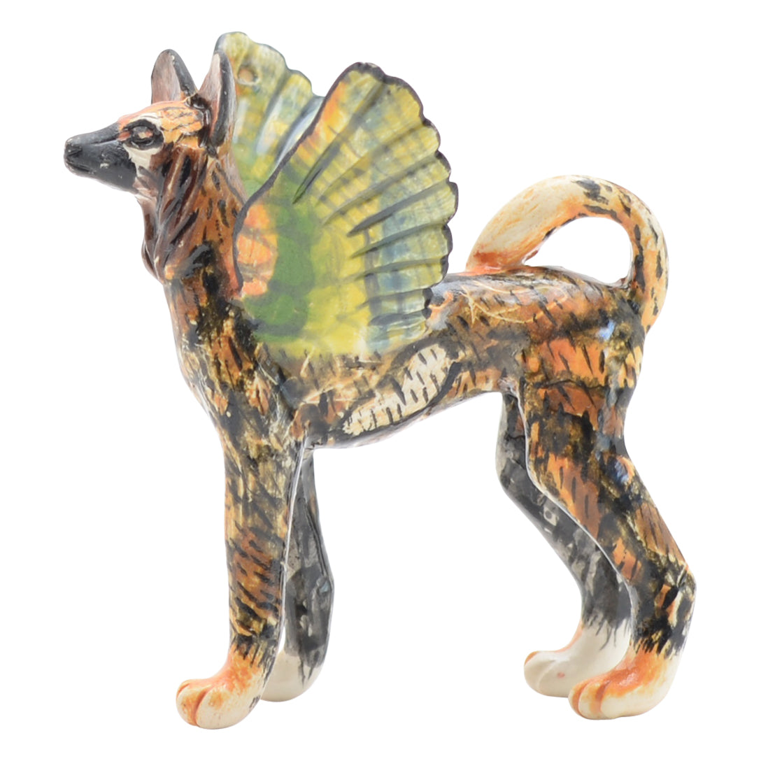 Angel wild dog sculpture