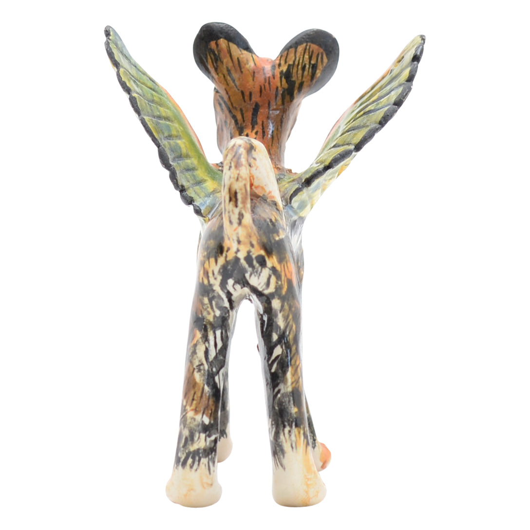 Angel wild dog sculpture