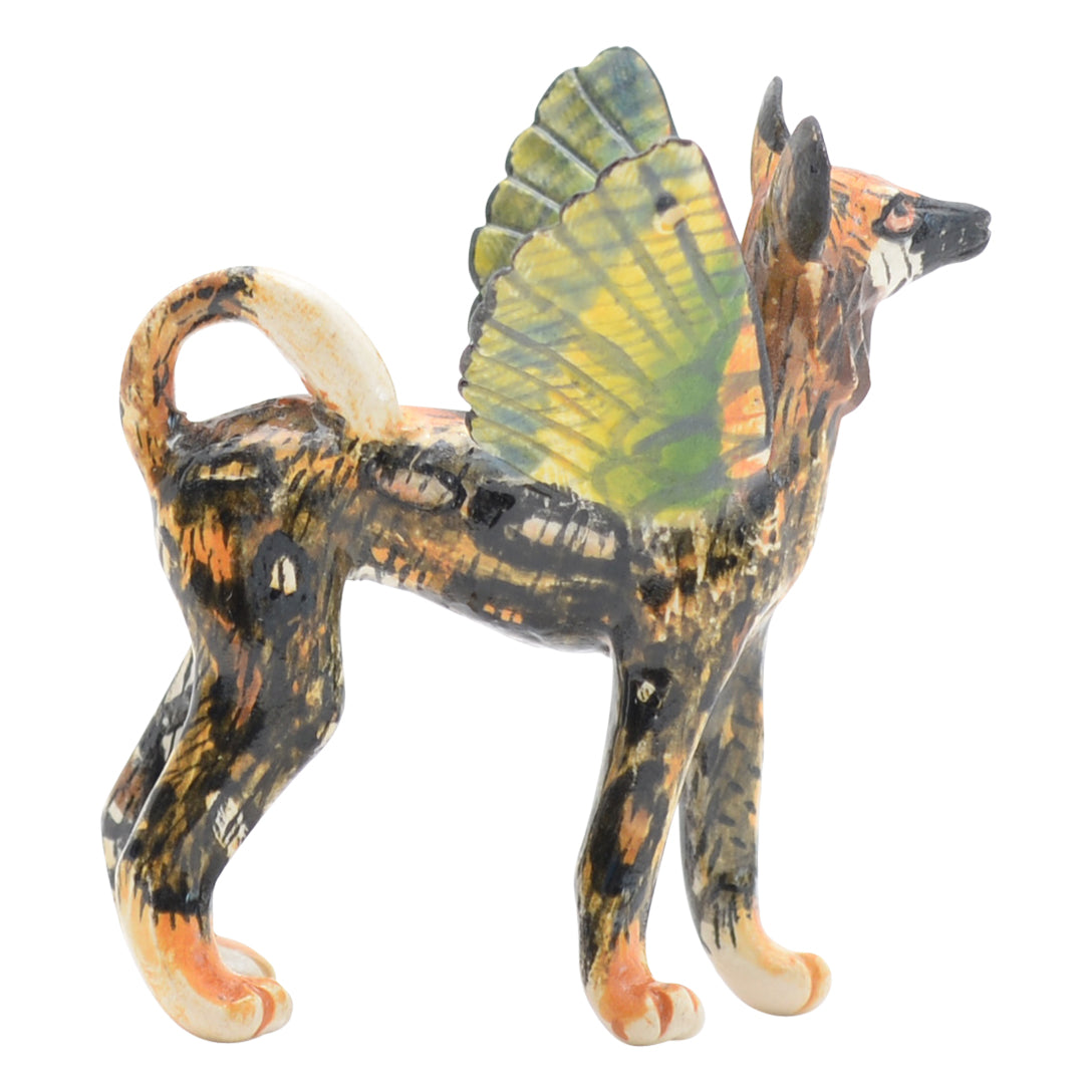 Angel wild dog sculpture