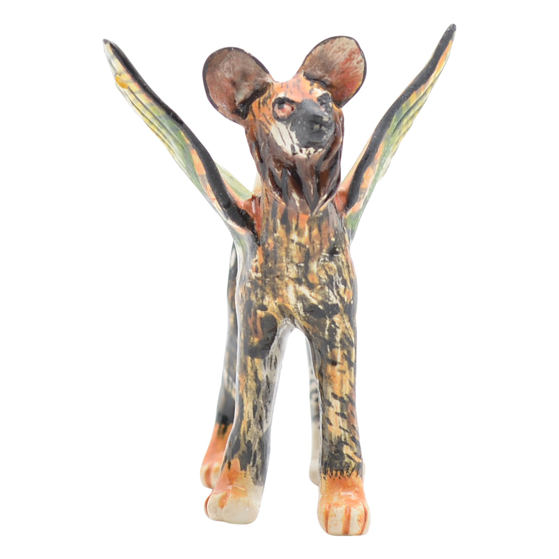 Angel wild dog sculpture