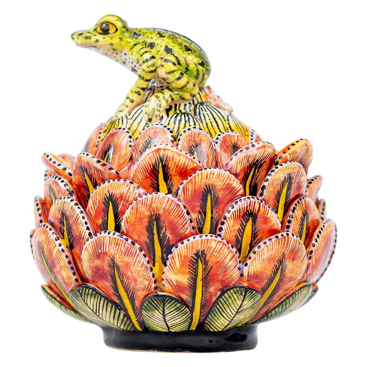 Frog & protea jewelry box