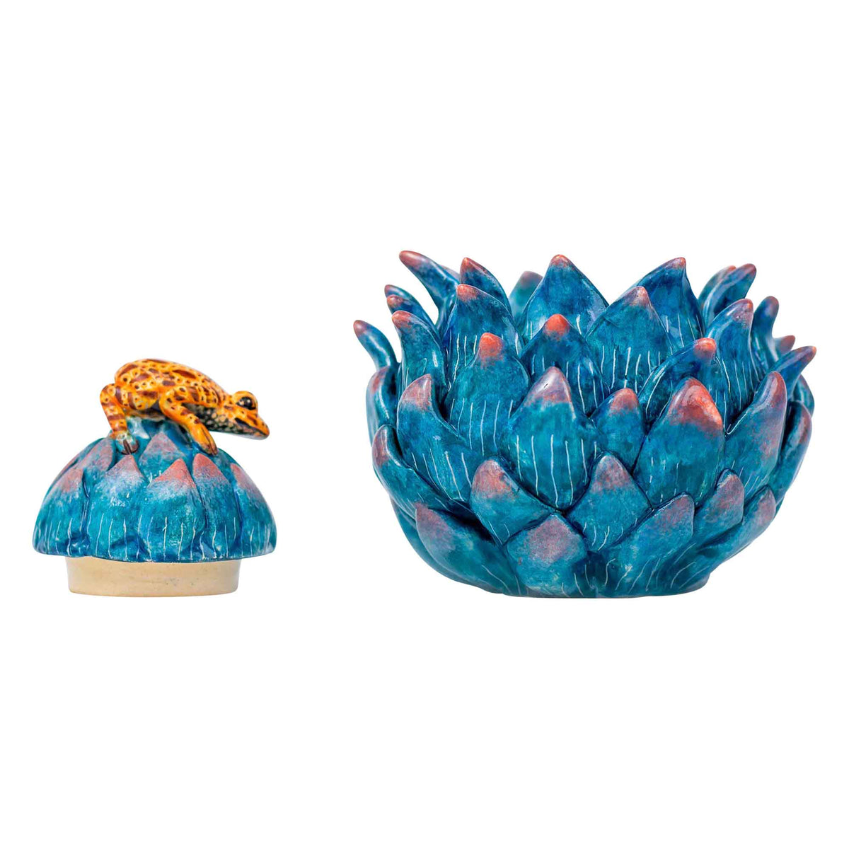 Frog & protea jewelry box