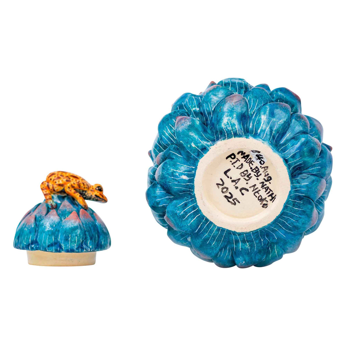 Frog & protea jewelry box