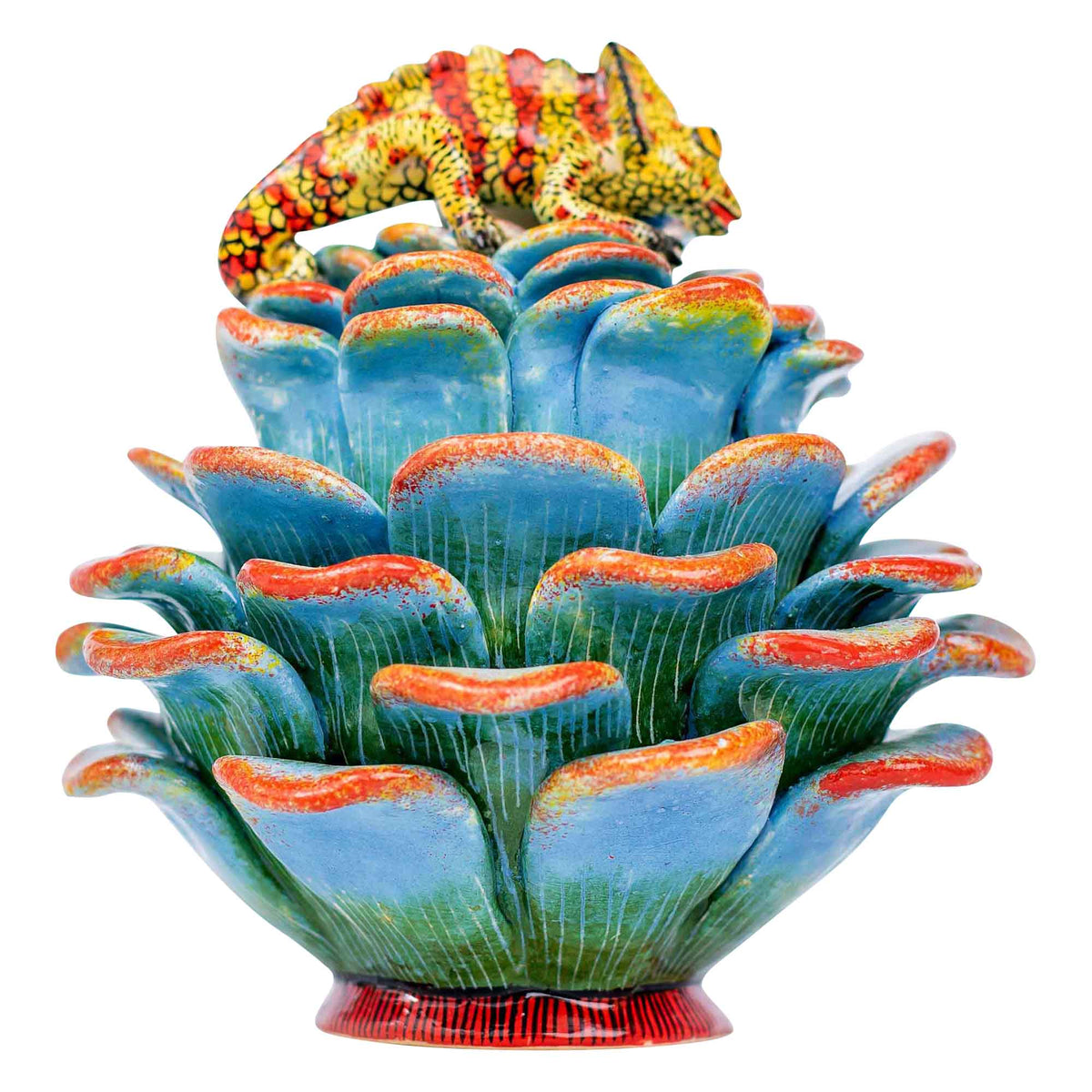 Chameleon & succulent jewelry box