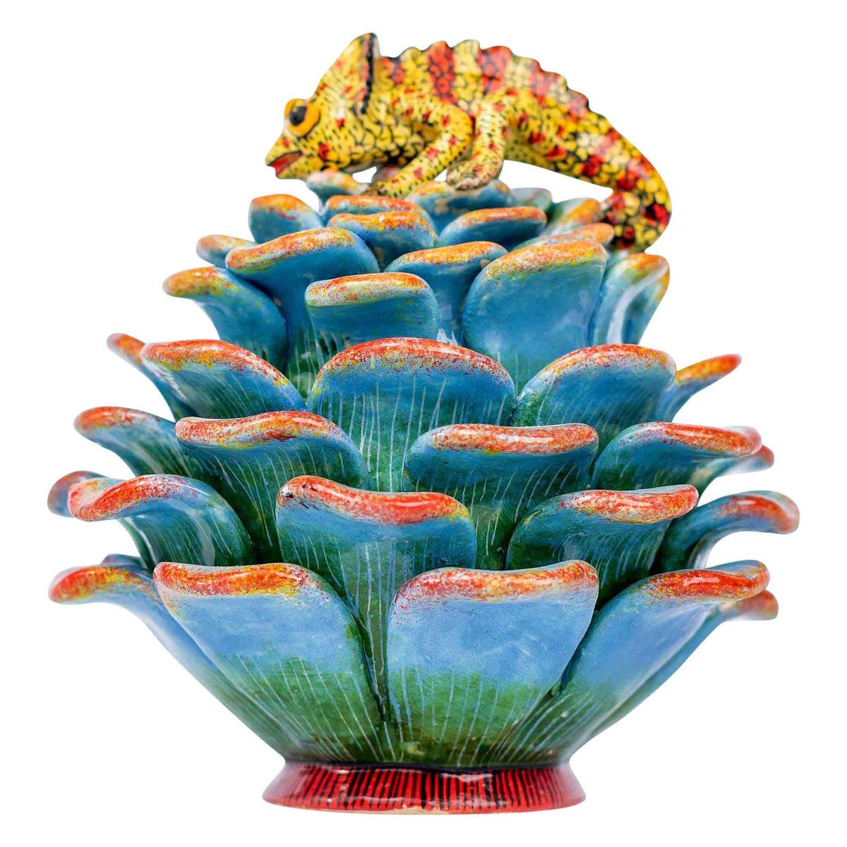 Chameleon & succulent jewelry box