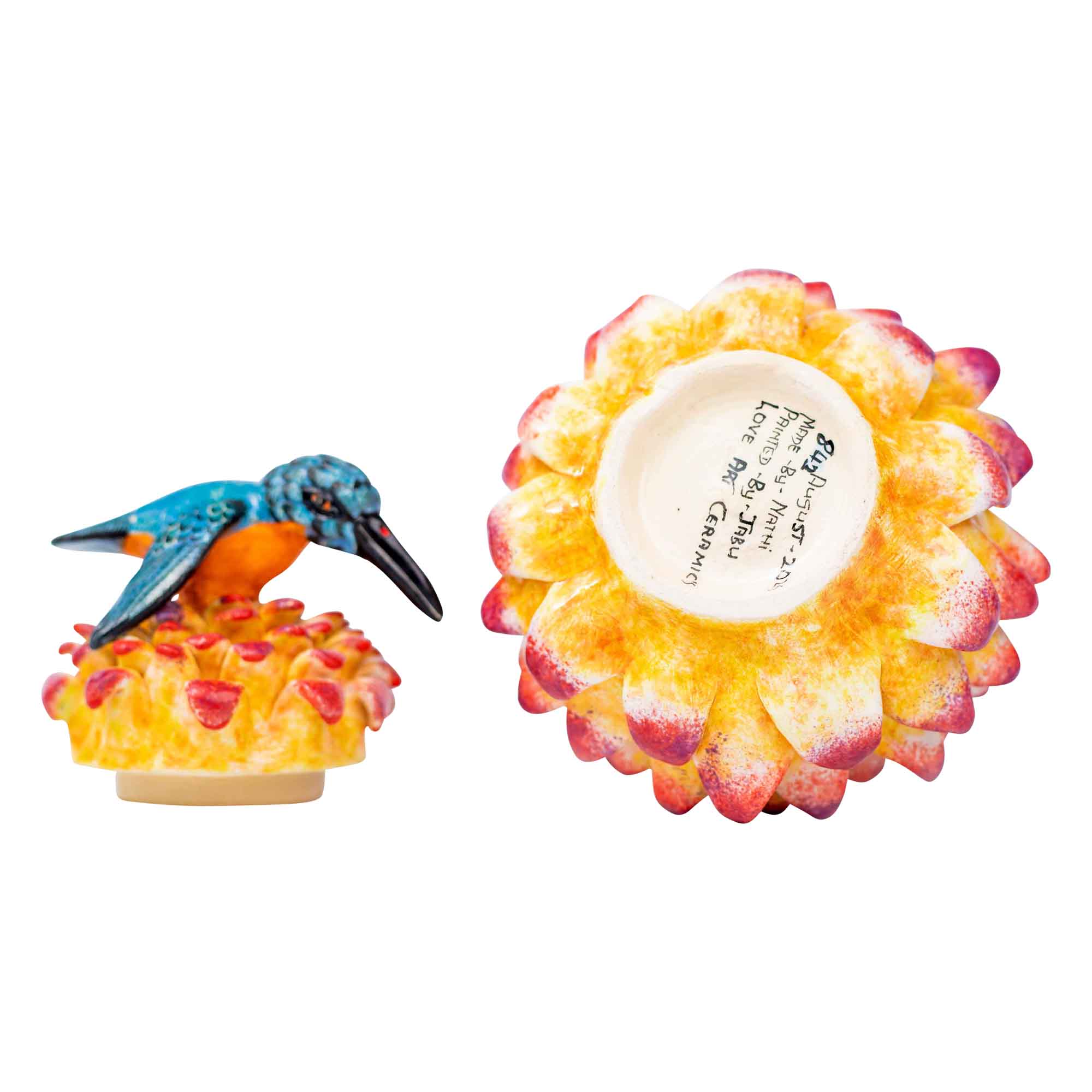 Bird & protea jewelry box