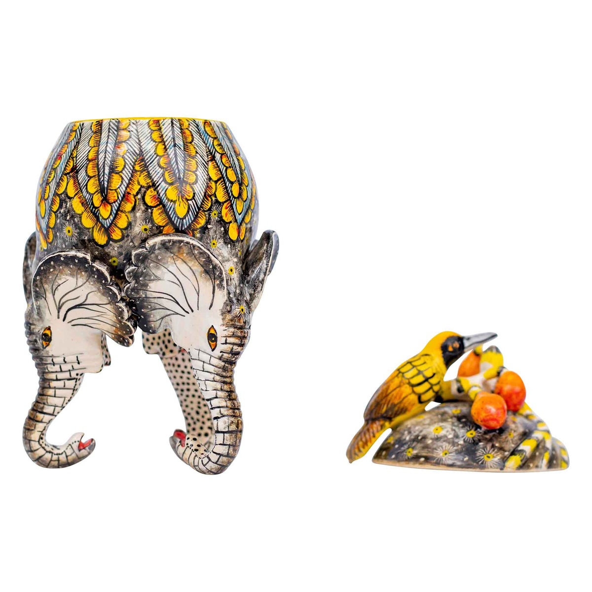 Bird & elephant jewelry box