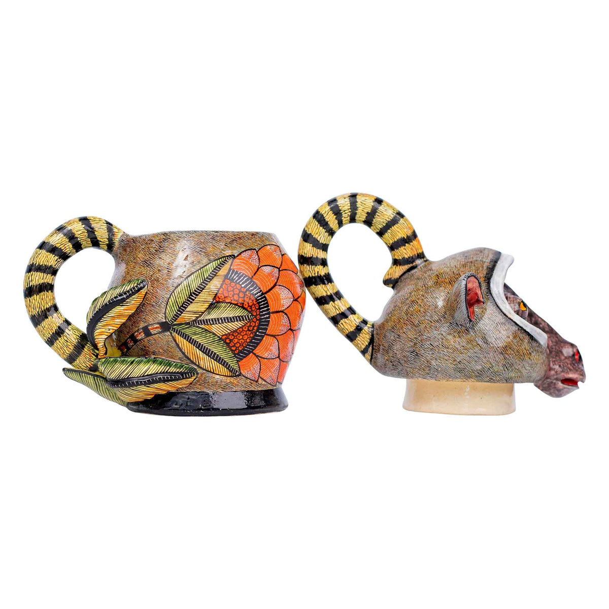 Zebra butter dish