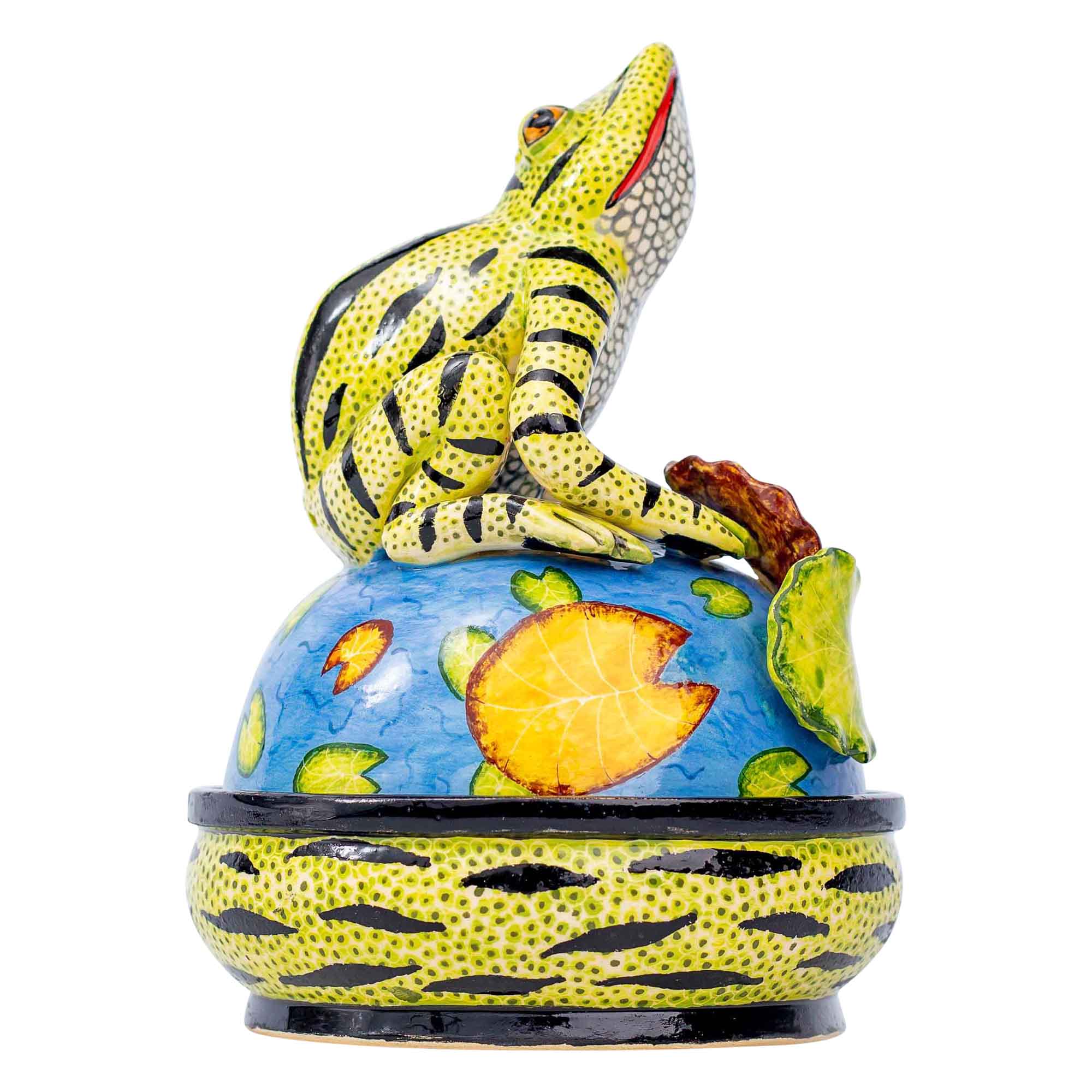 Frog butter dish