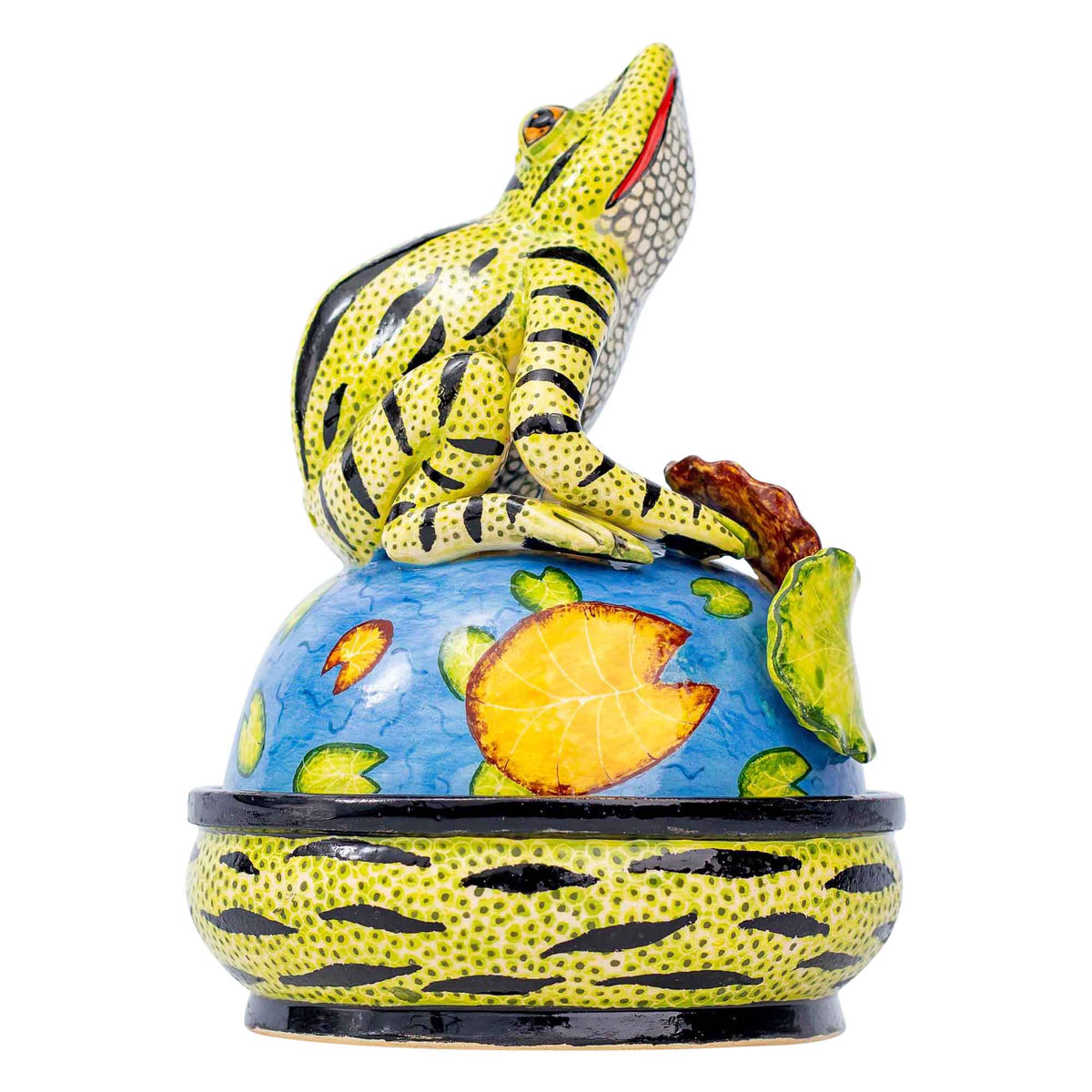 Frog butter dish
