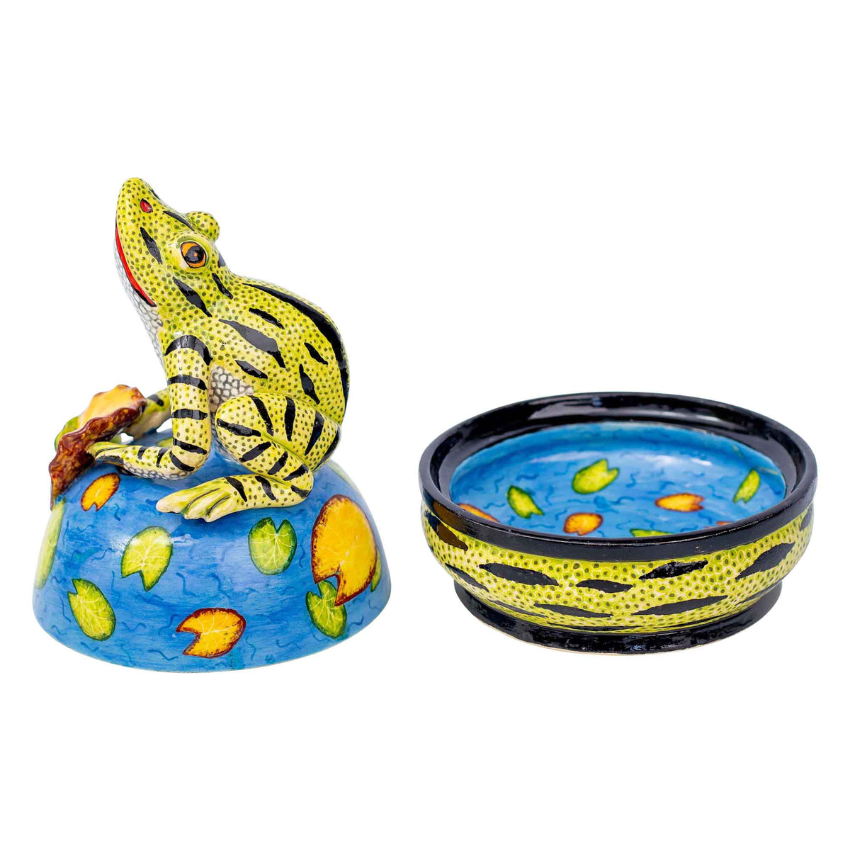 Frog butter dish