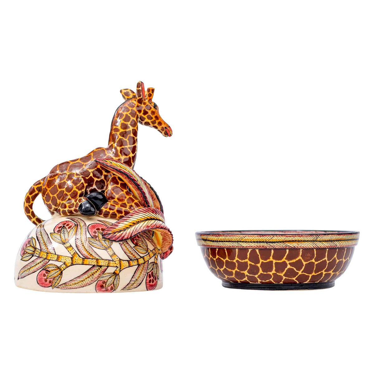Giraffe butter dish