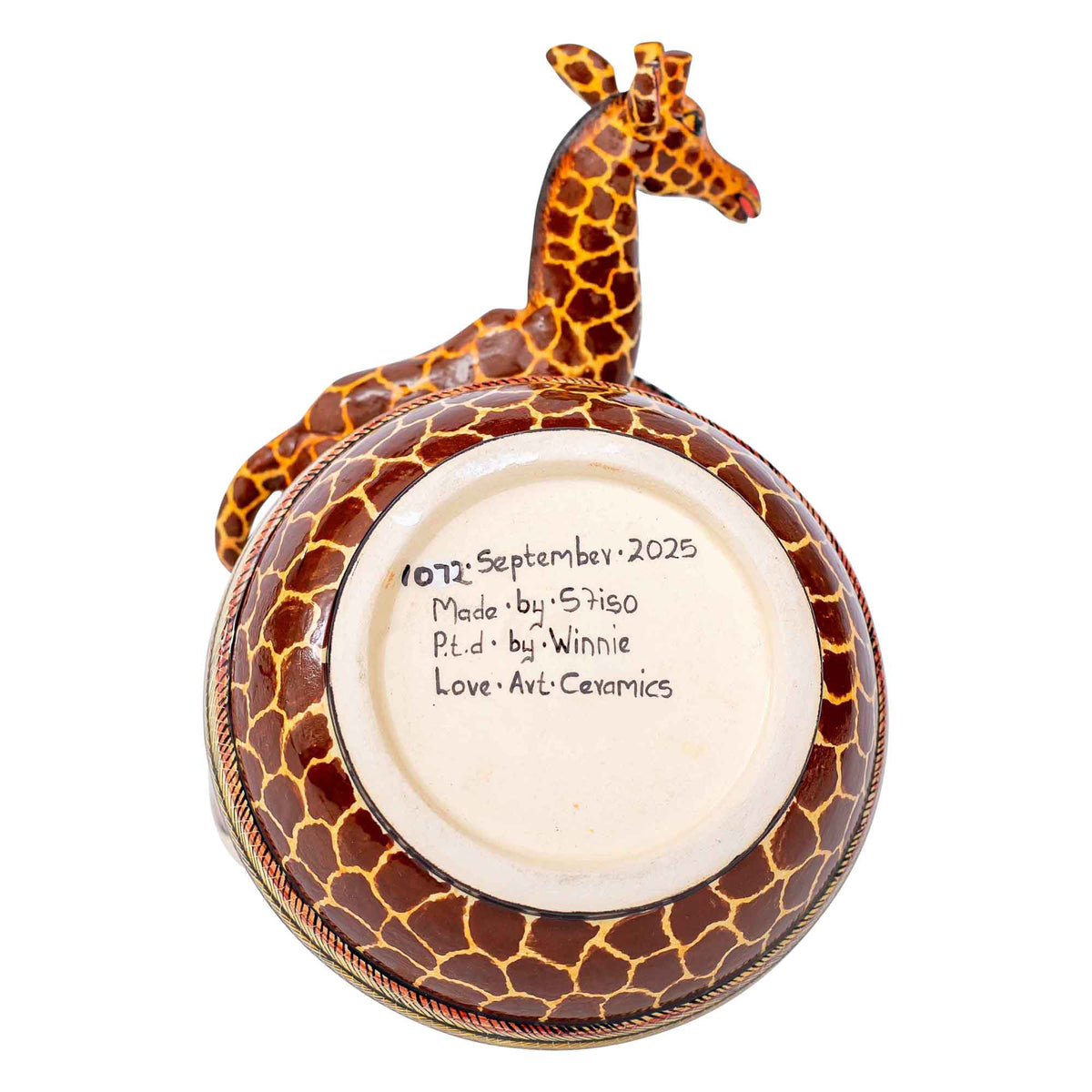 Giraffe butter dish