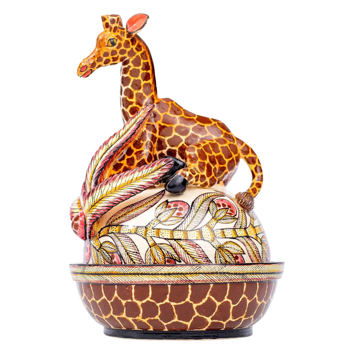 Giraffe butter dish