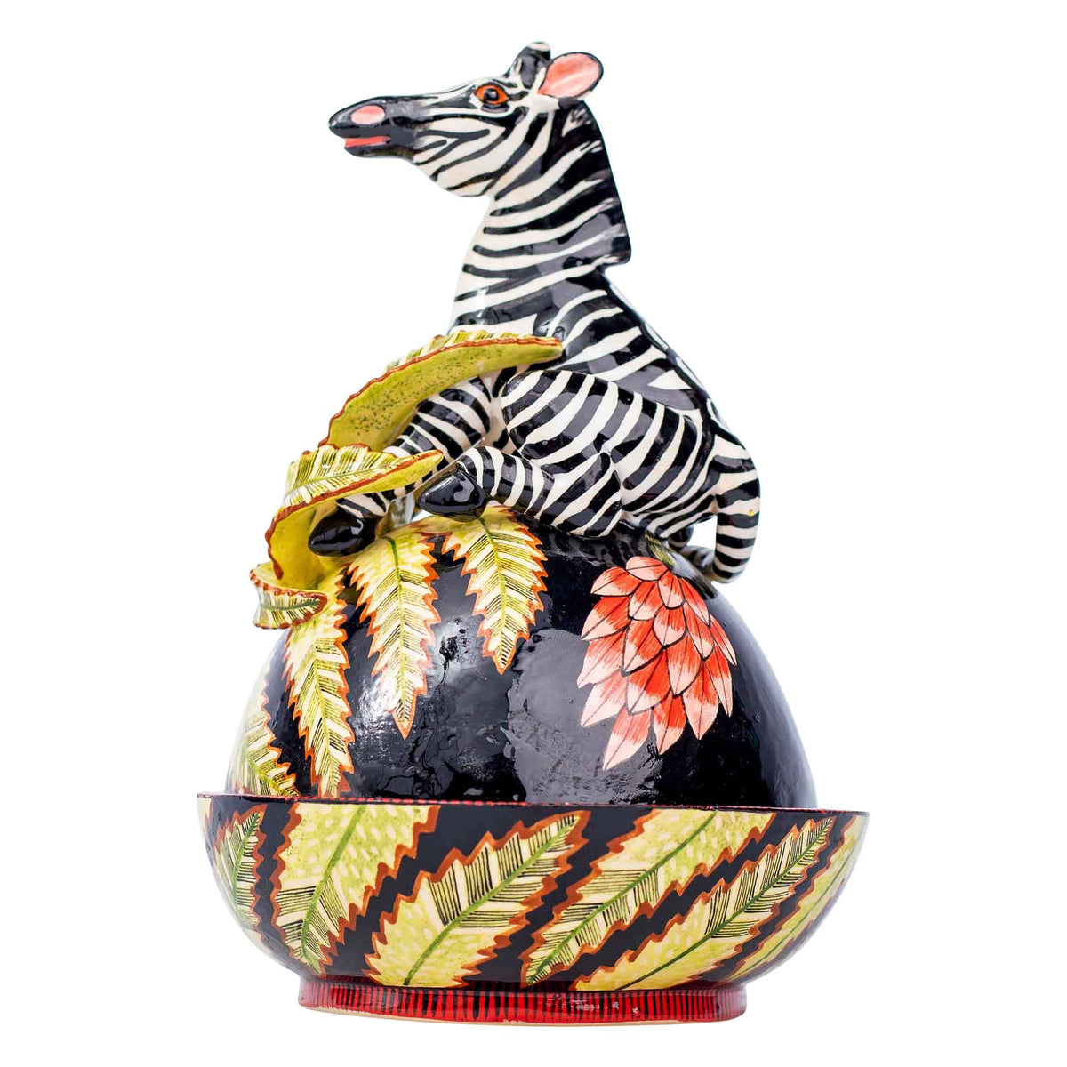 Zebra butter dish