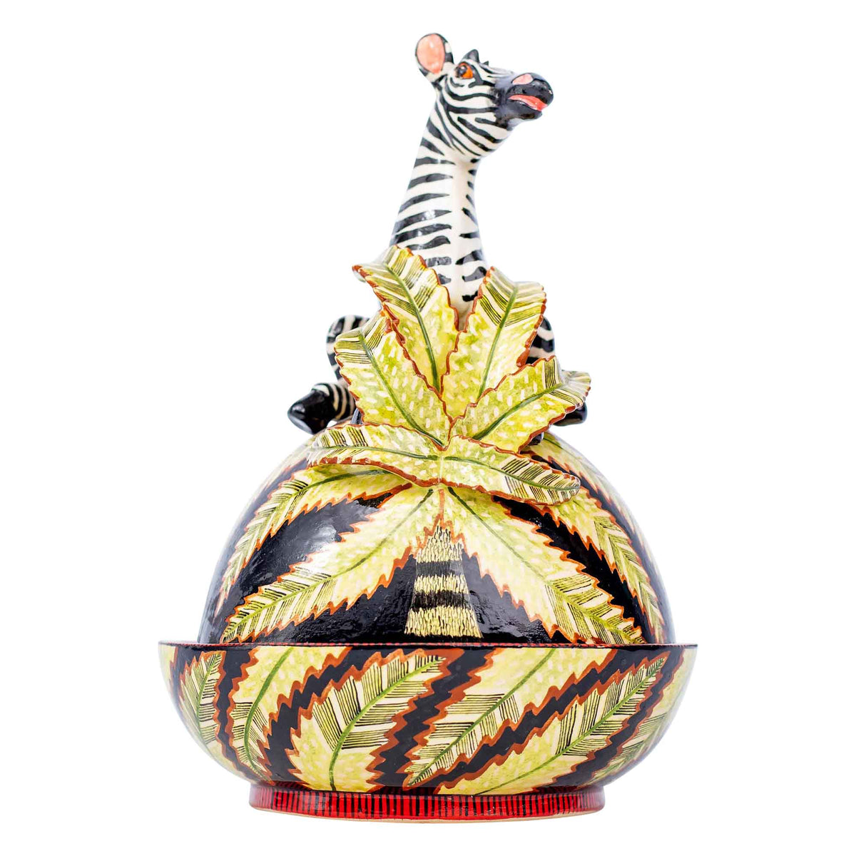 Zebra butter dish