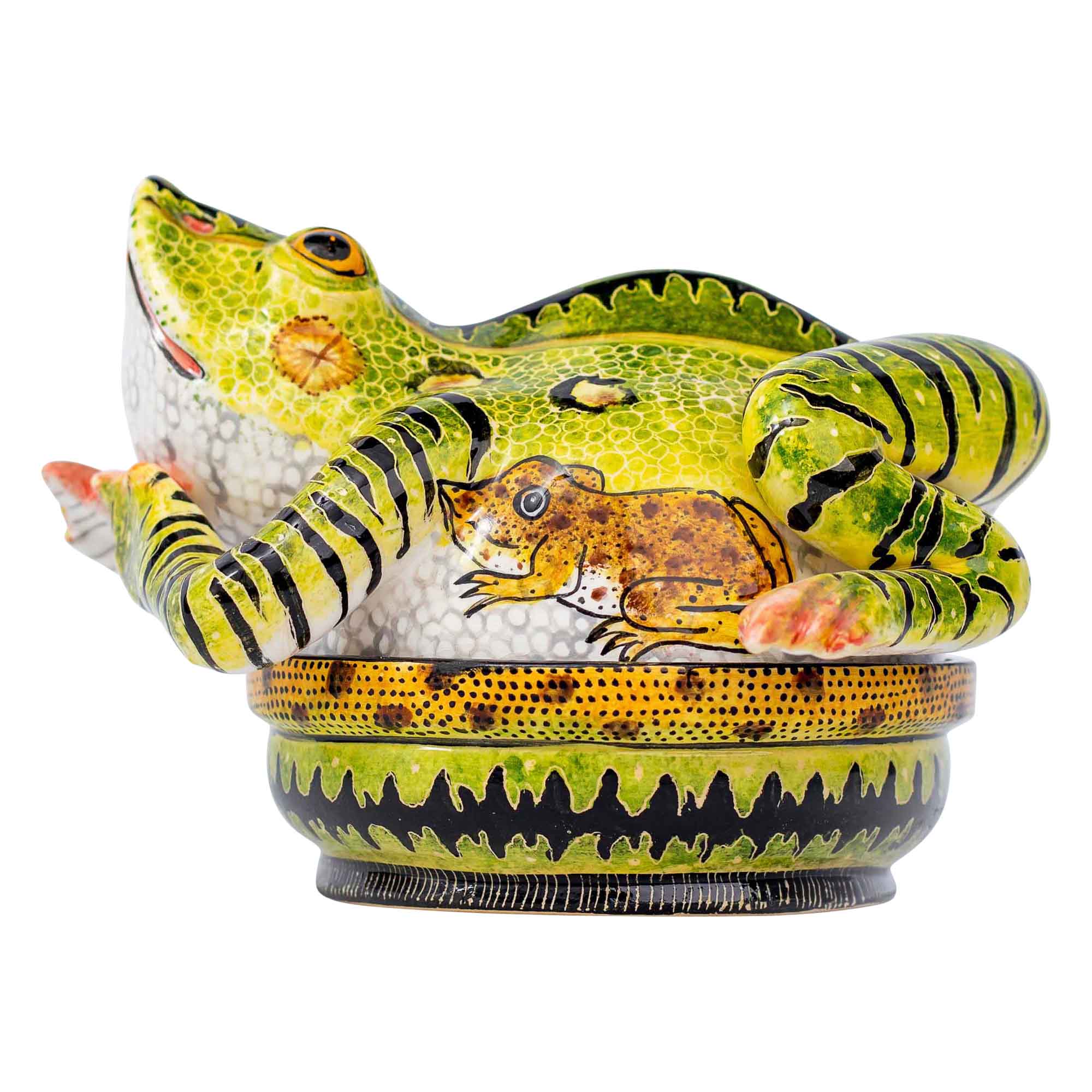 Frog butter dish