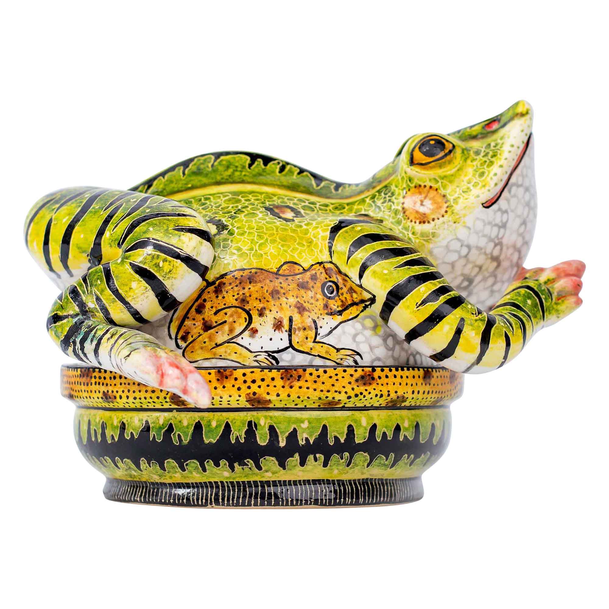 Frog butter dish