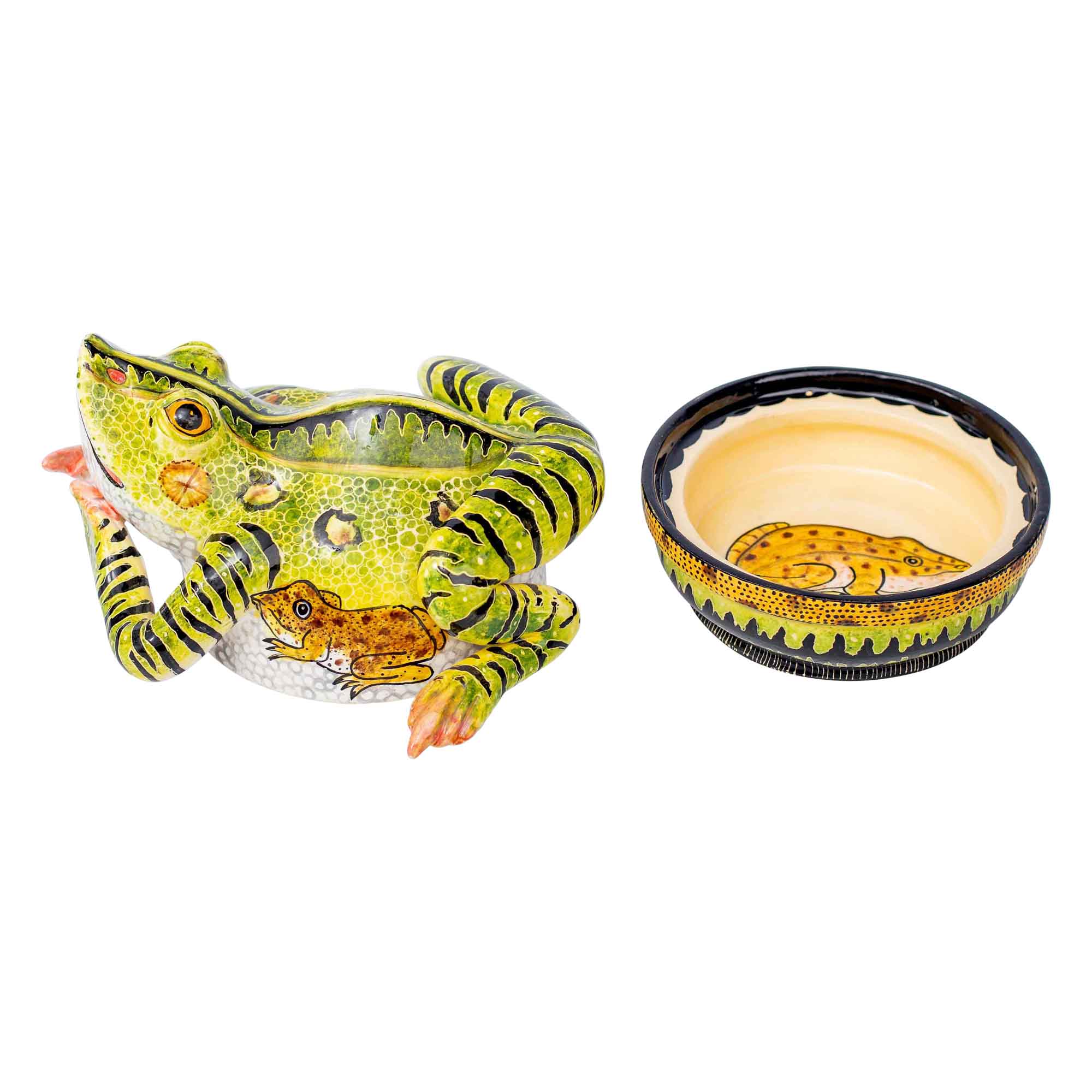 Frog butter dish