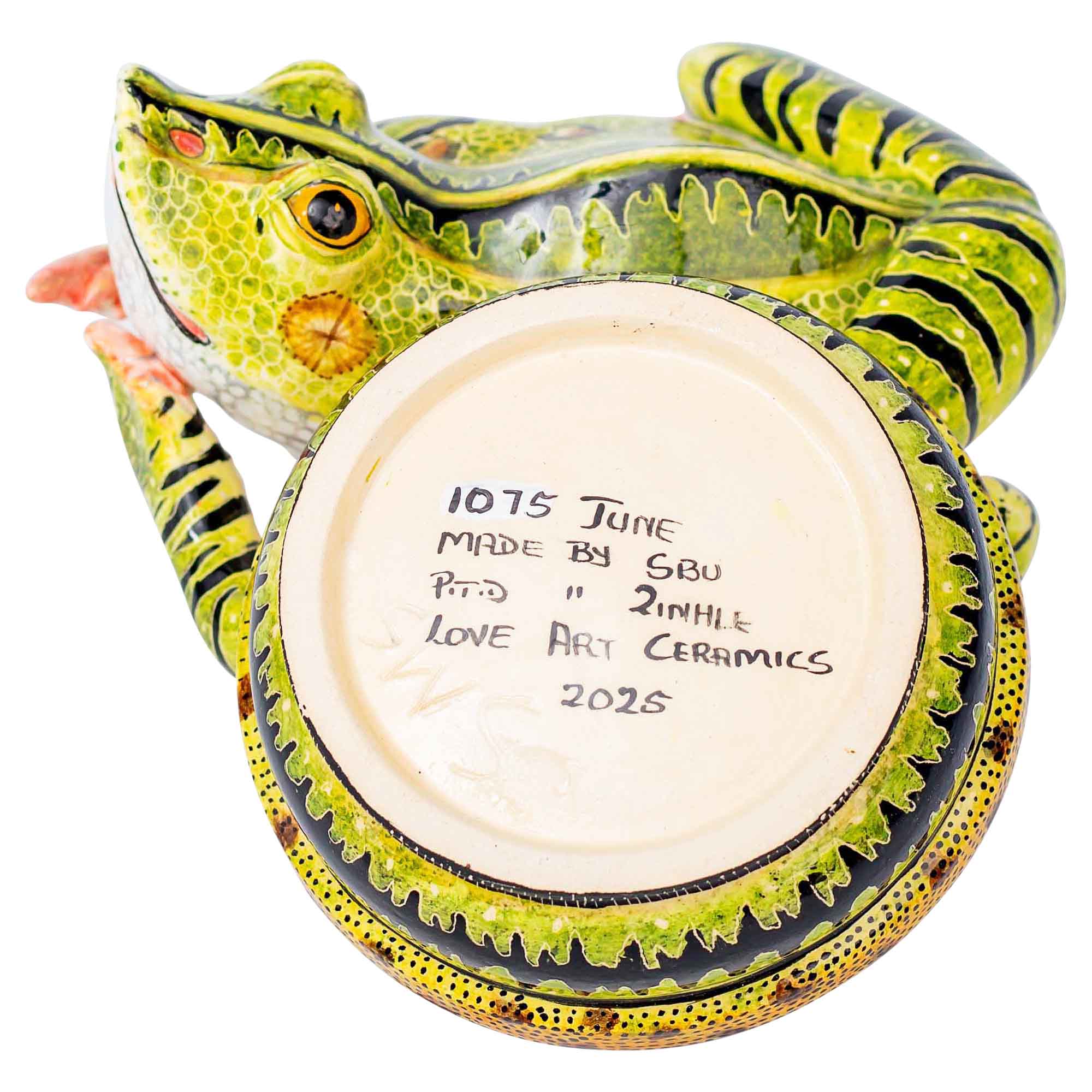 Frog butter dish