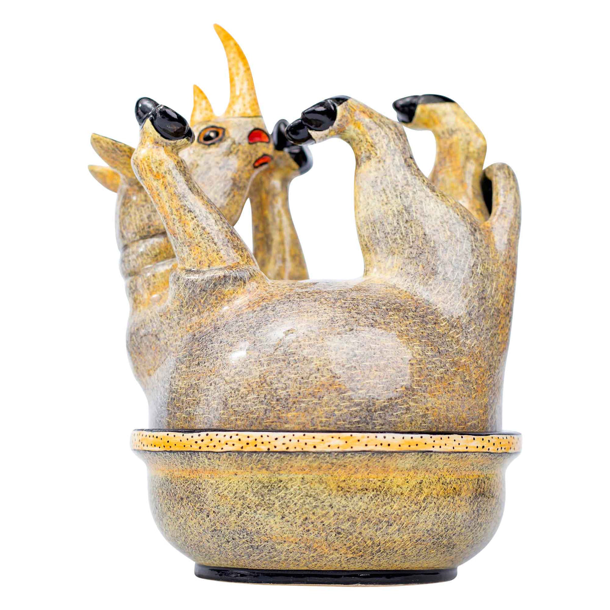 Rhino butter dish