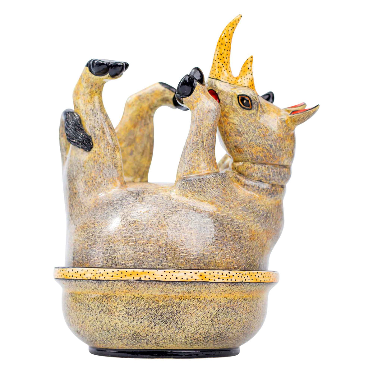 Rhino butter dish