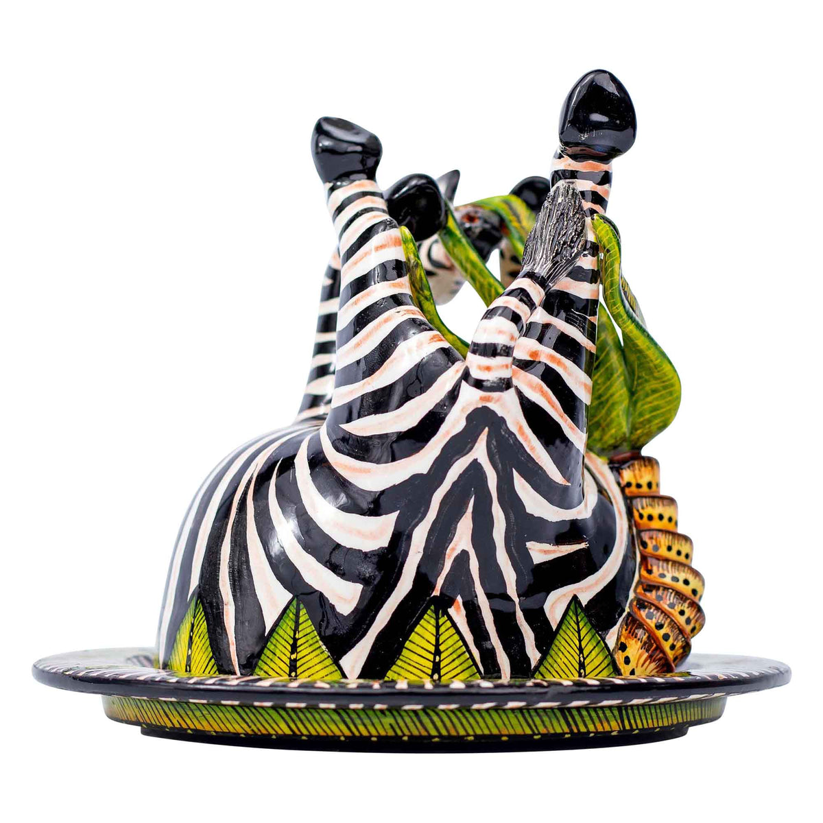 Zebra butter dish