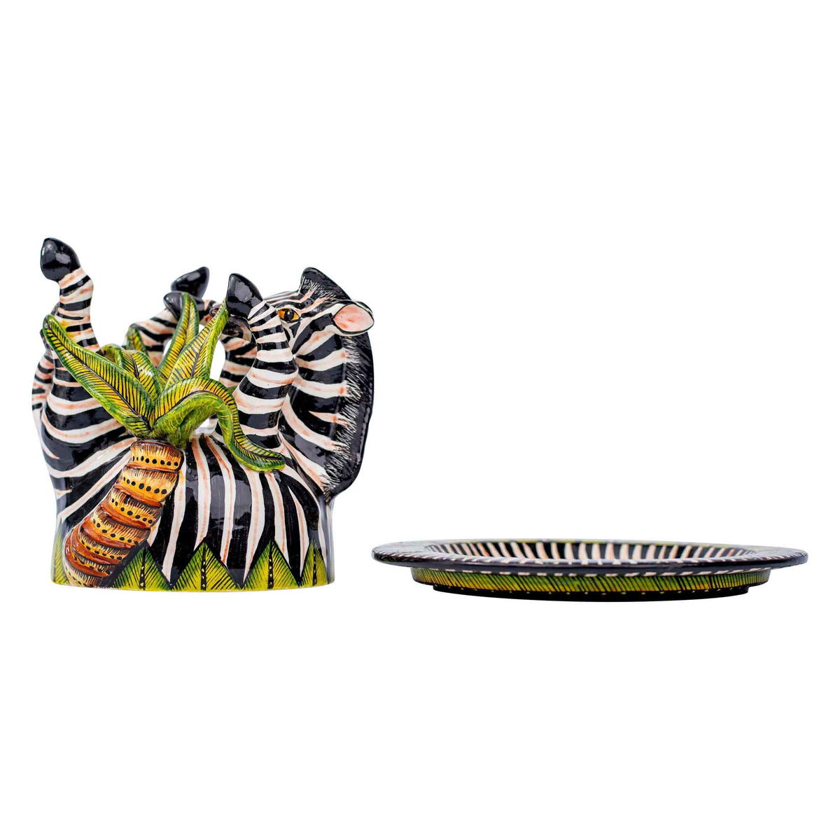 Zebra butter dish