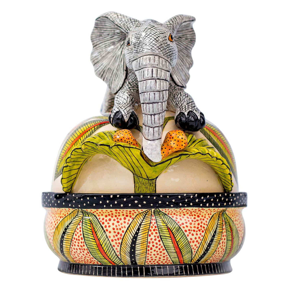Elephant butter dish
