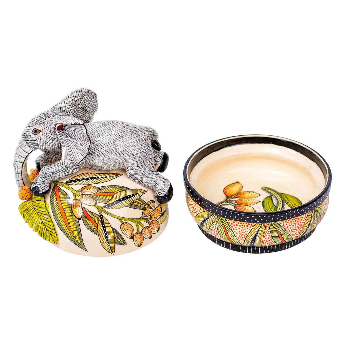 Elephant butter dish