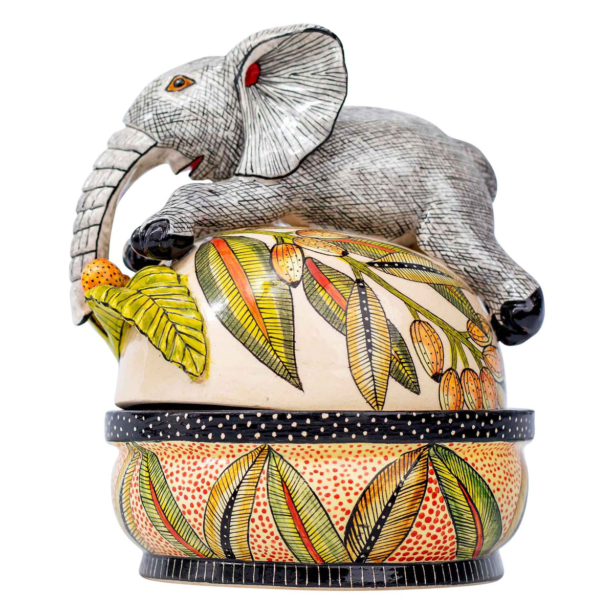 Elephant butter dish