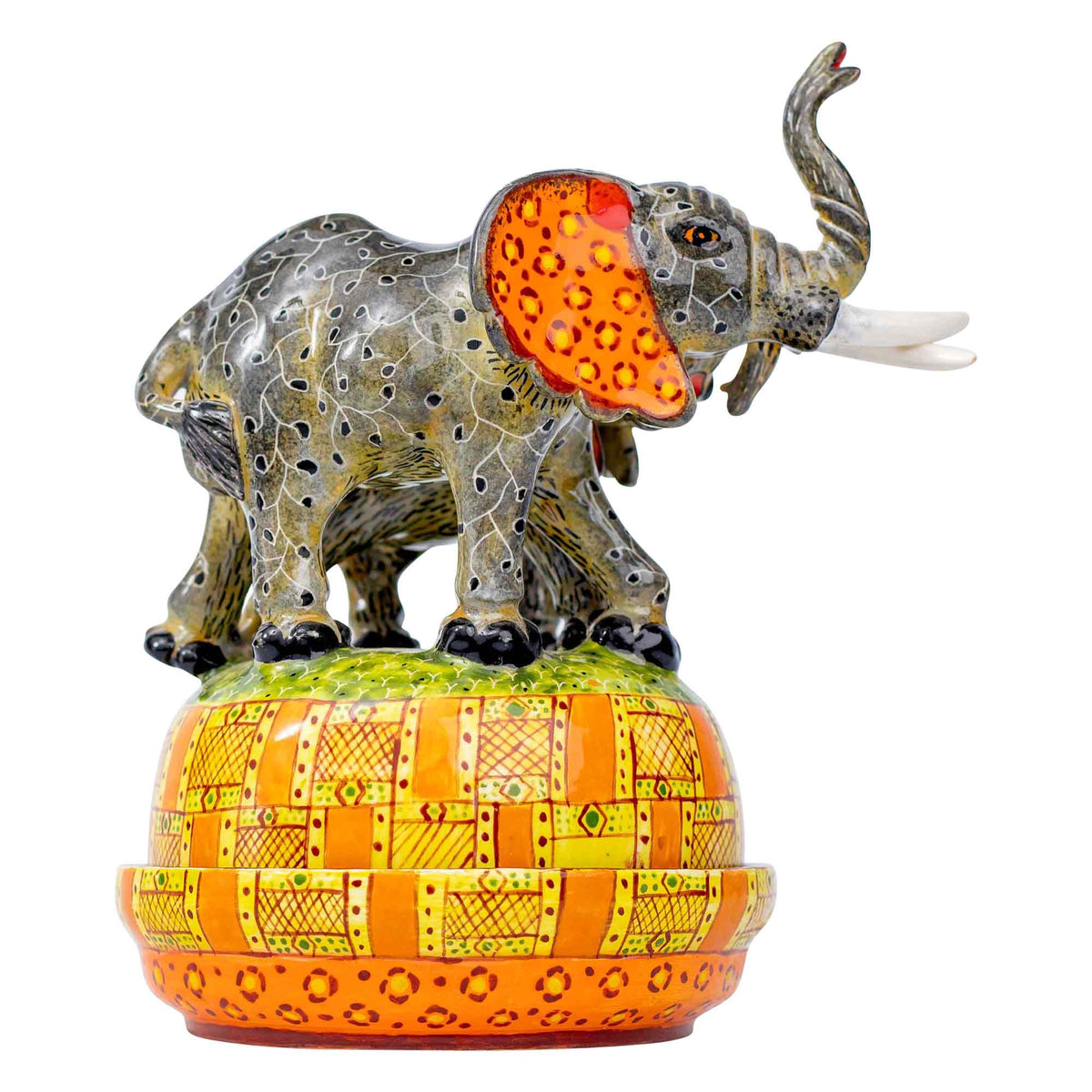 Elephant butter dish