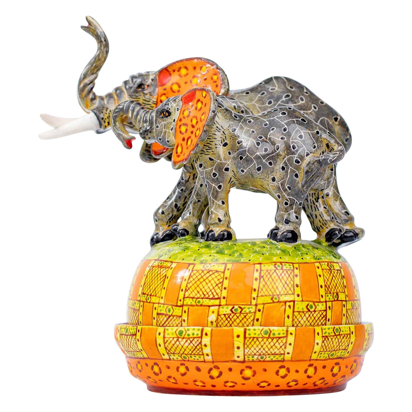 Elephant butter dish