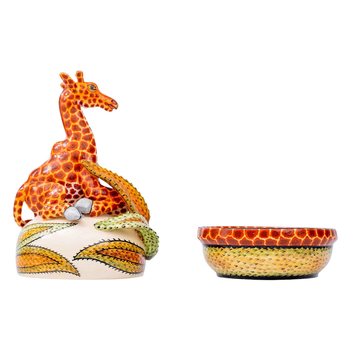 Giraffe butter dish
