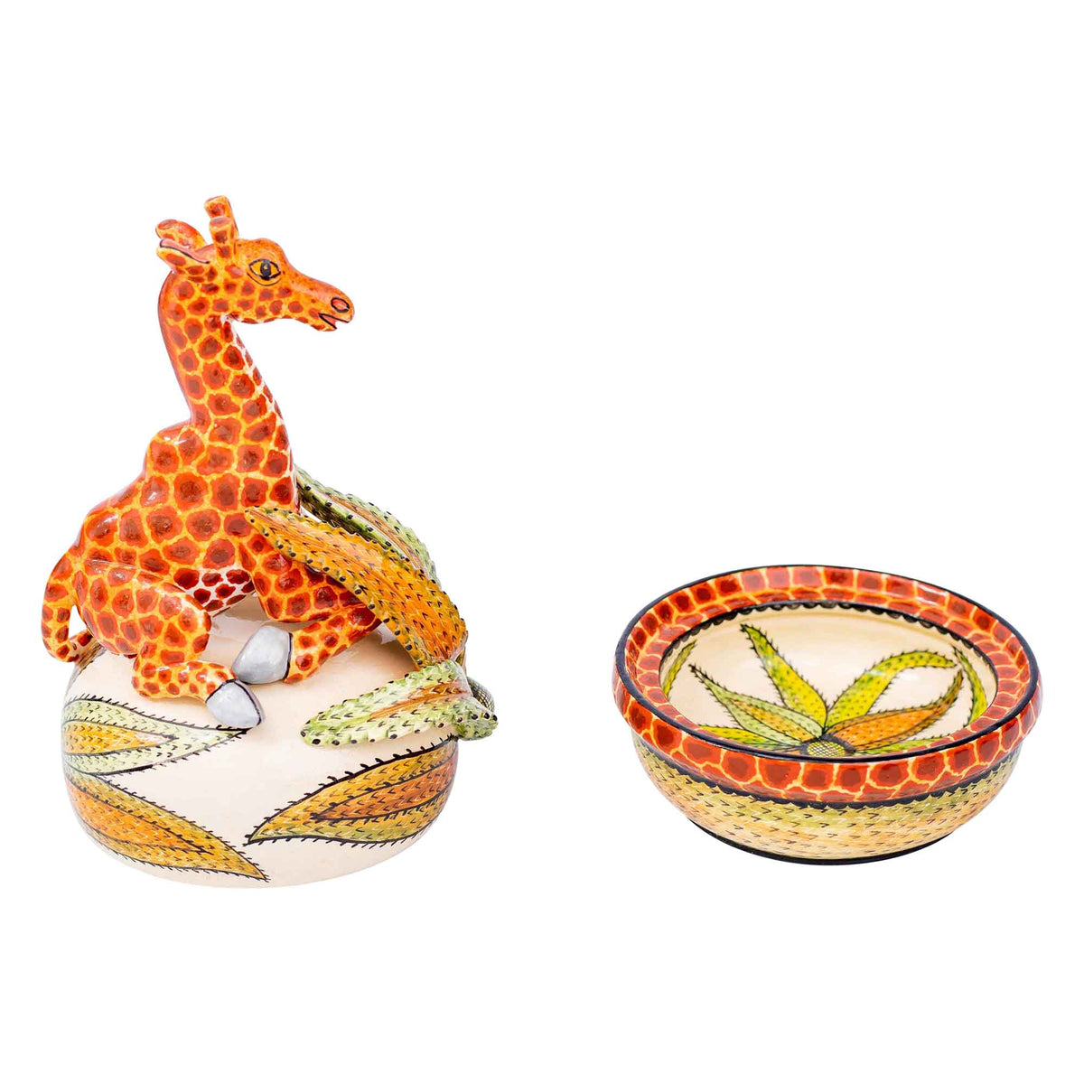 Giraffe butter dish