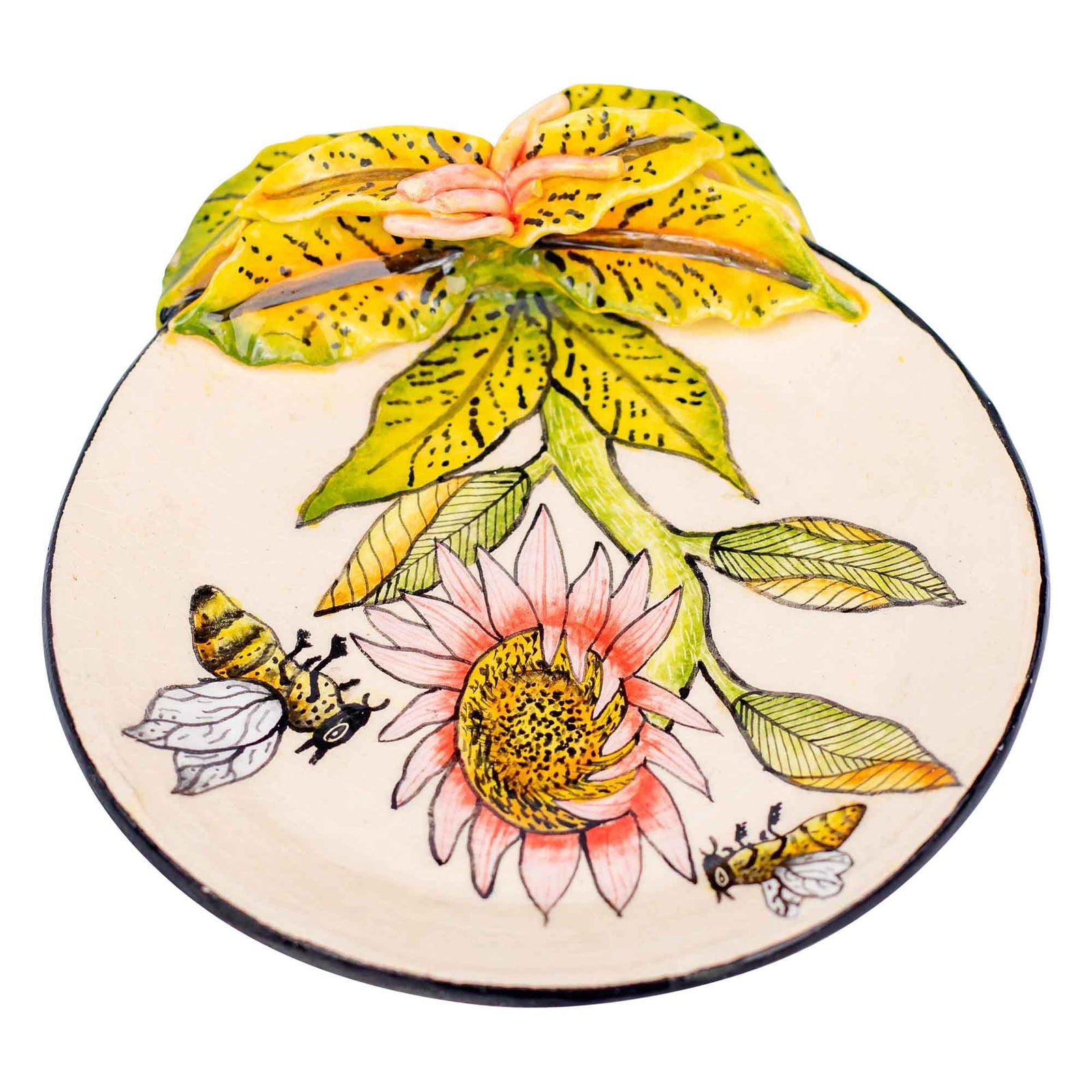 Protea & bee coin dish