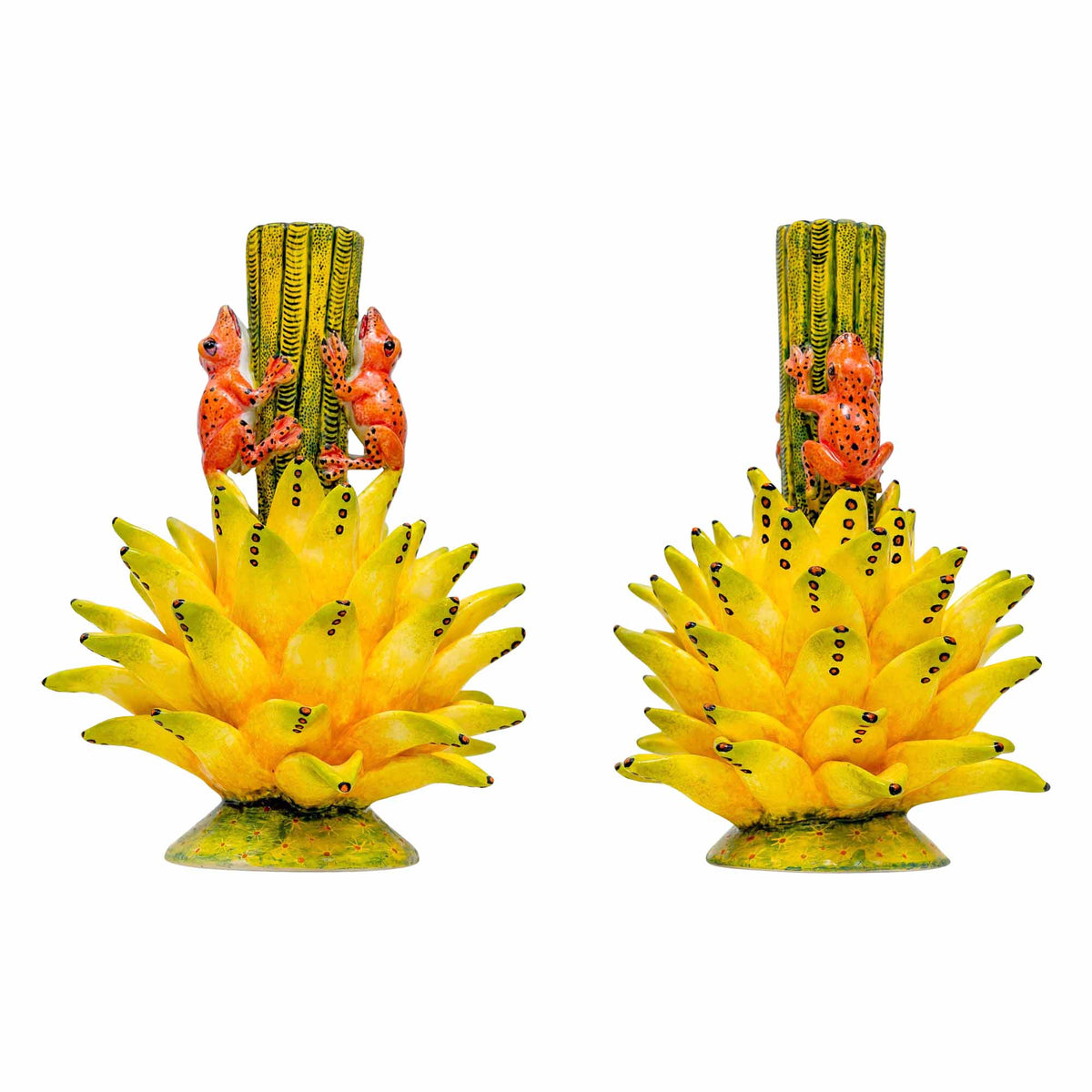 Pair Of Protea Candlesticks