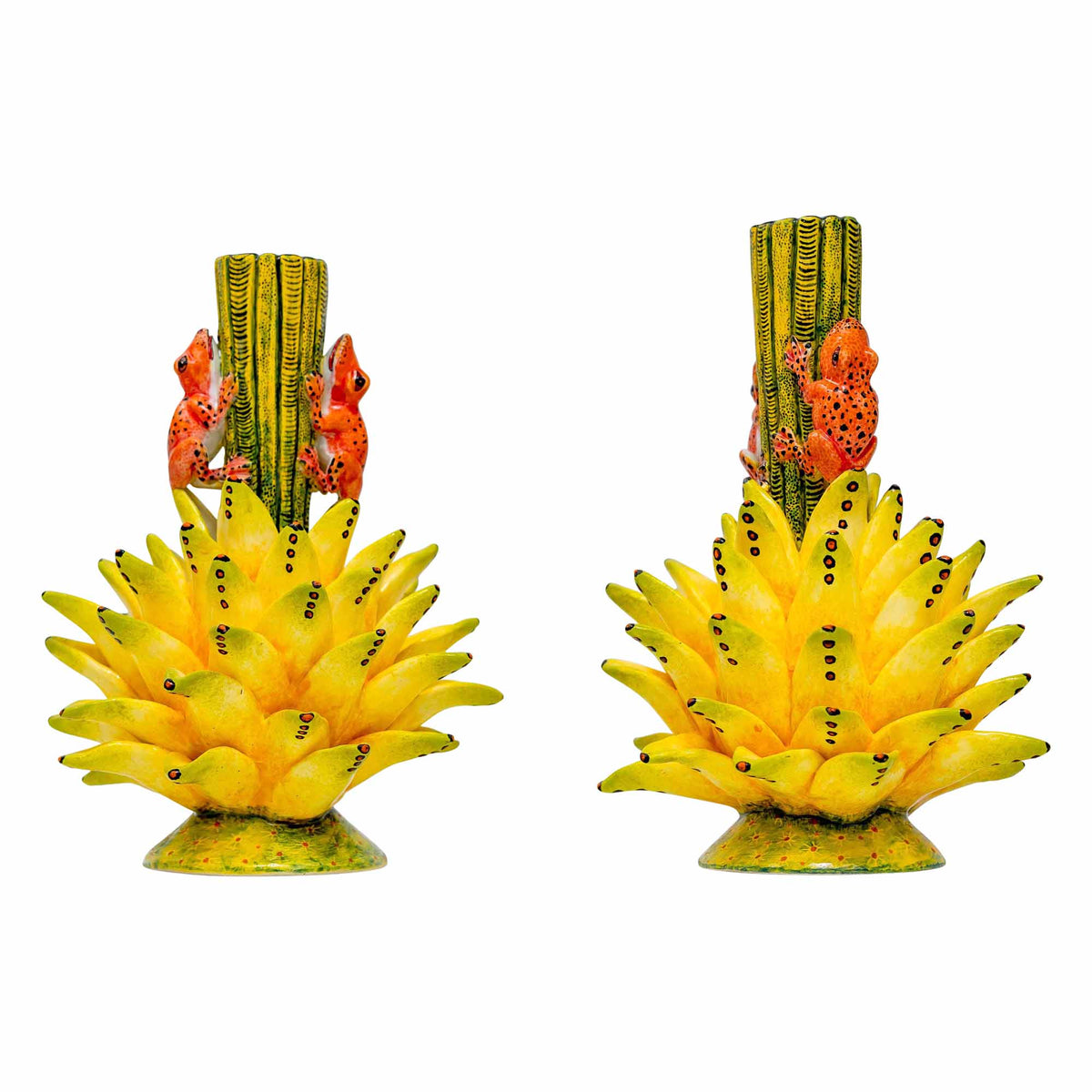 Pair Of Protea Candlesticks