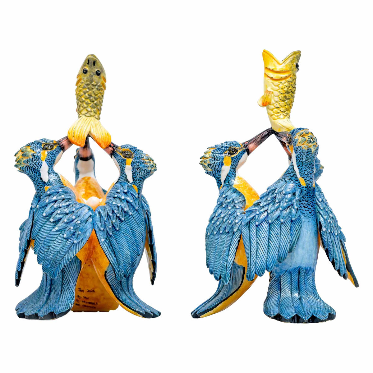 Pair Of Kingfisher Candlesticks