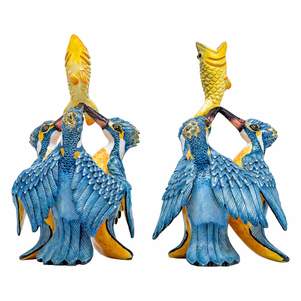 Pair Of Kingfisher Candlesticks
